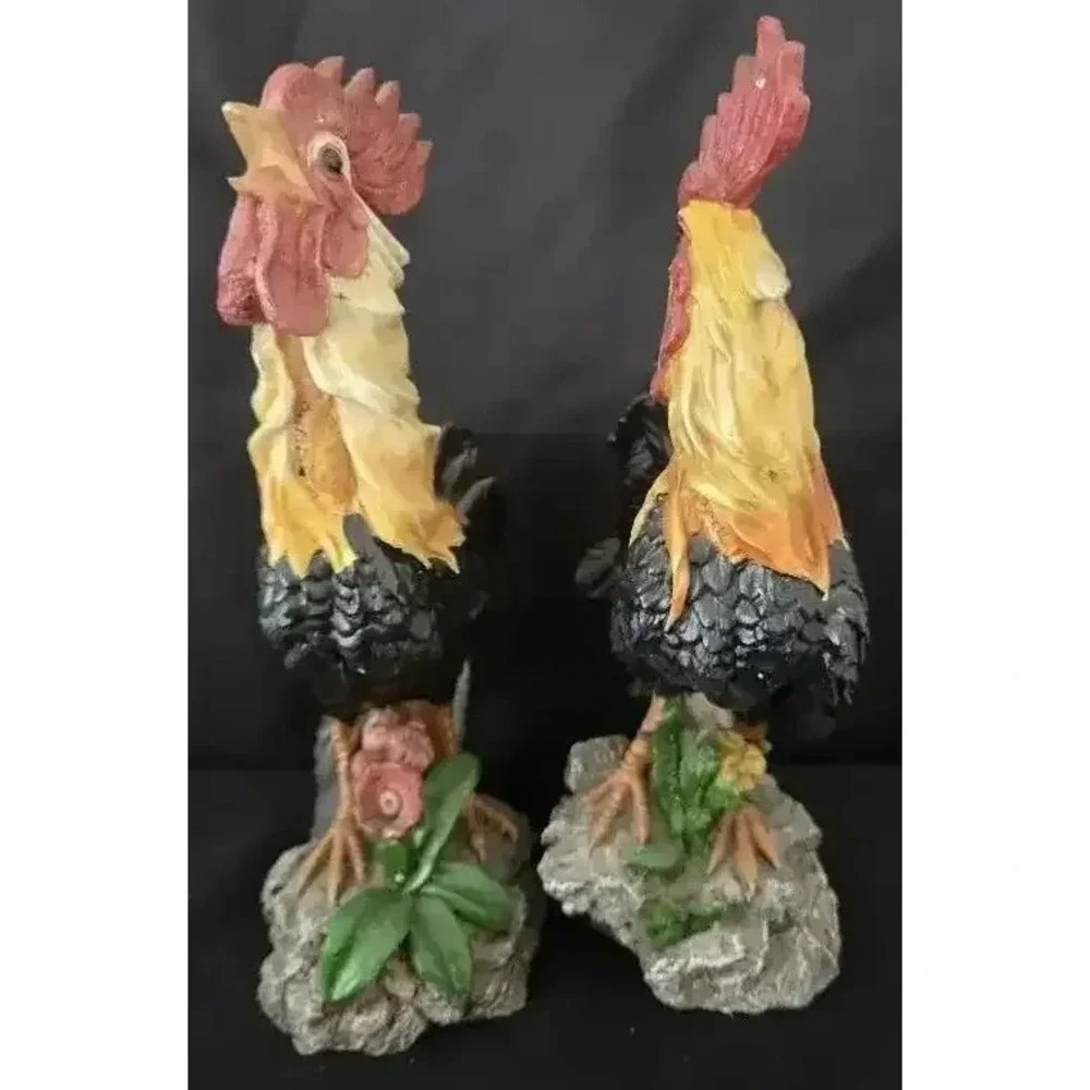 Lot of 5 Resin Roosters